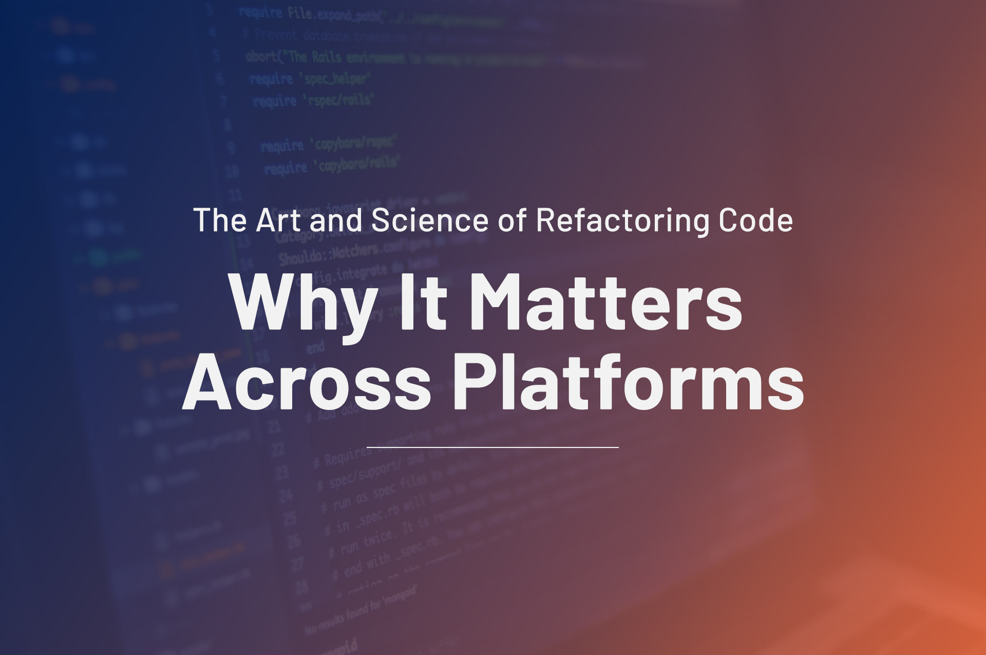 The Art and Science of Refactoring Code